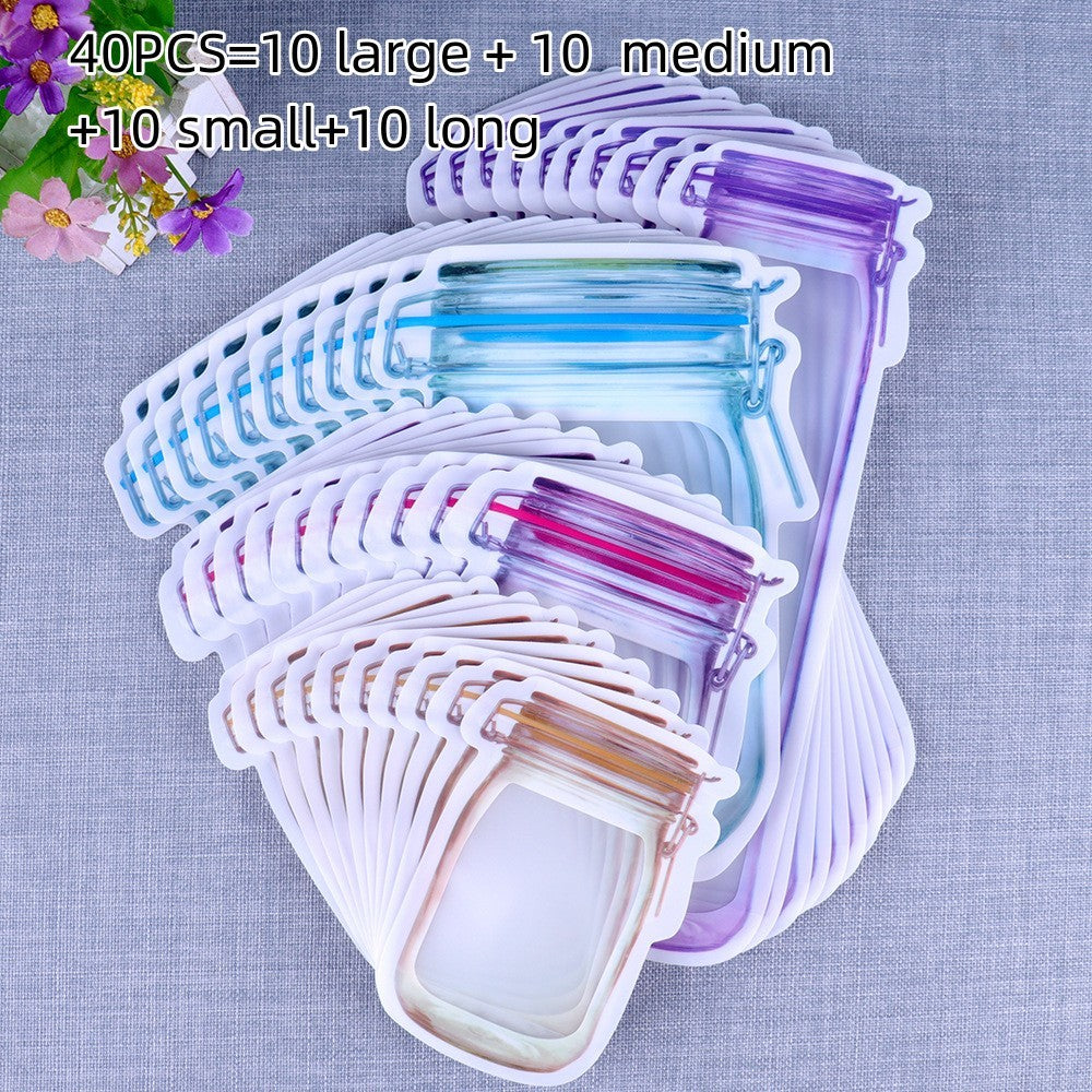 Mason Bottle Ziplock Zak Snacks