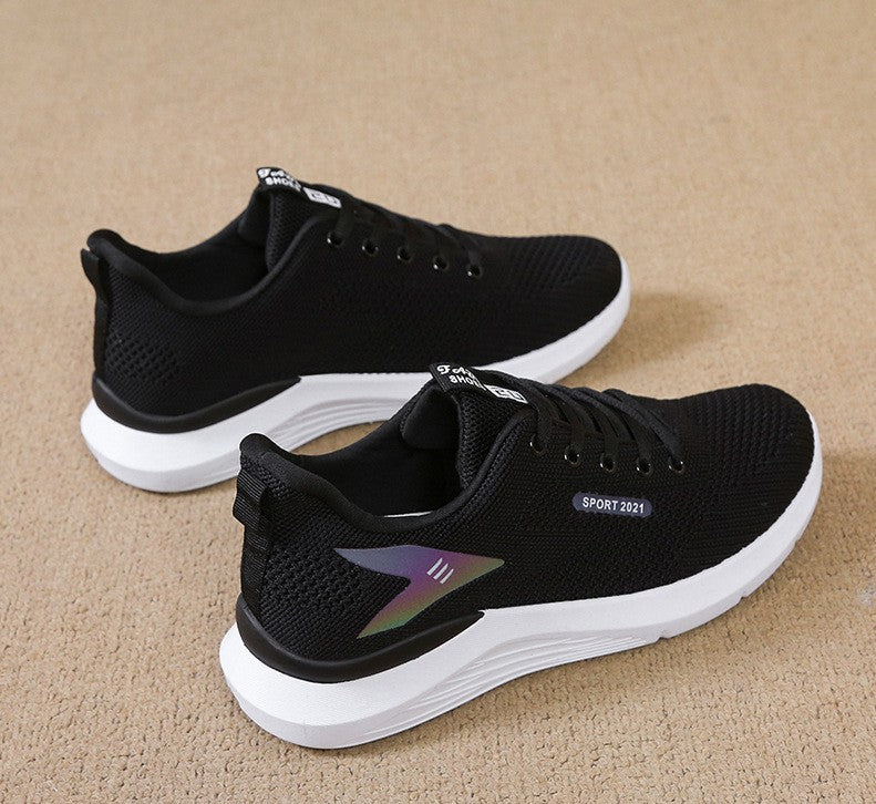 Spring And Summer New Mesh Sneakers Women Korean-style Non-slip Women Shoes All-match Lightweight Soft Bottom Breathable Casual Running Shoes