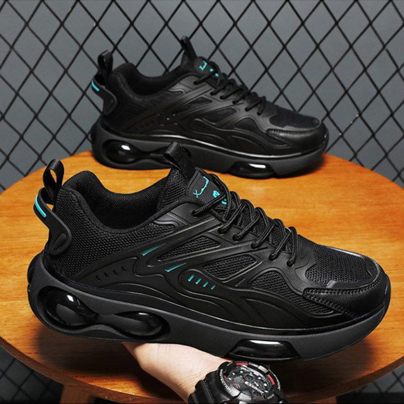 Mesh Men Shoes New Youth Running Sports Leisure Thick-soled Fashion Black Warrior Men Shoes