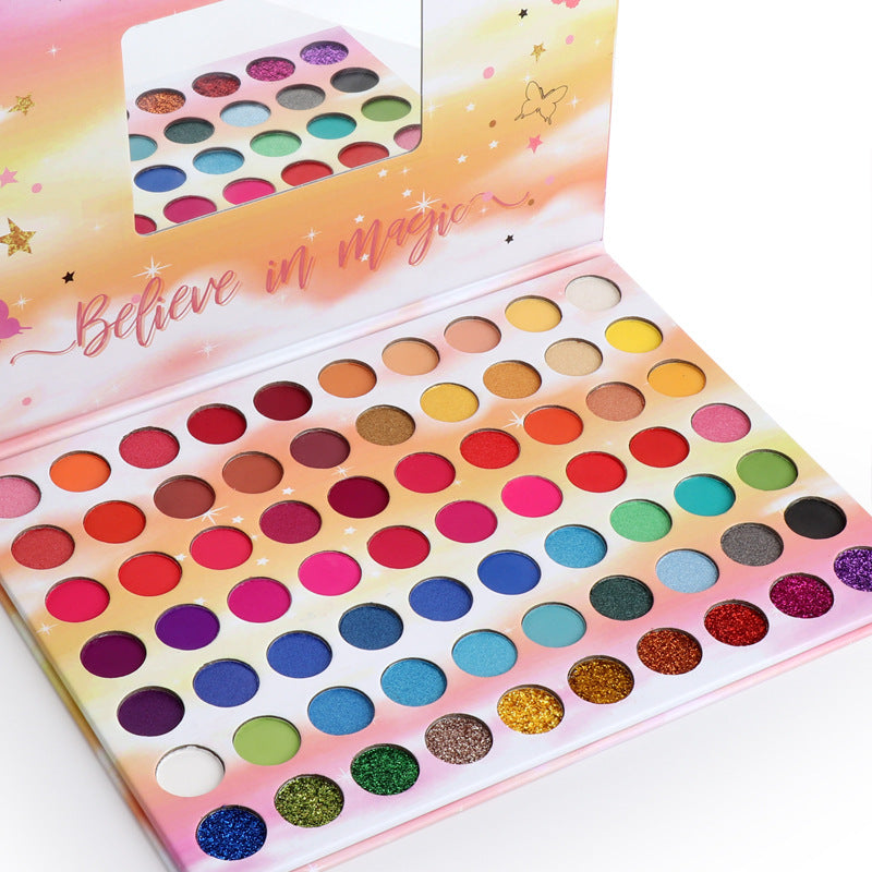 70 color Glitter Metal Waterproof Eyeshadow Palette