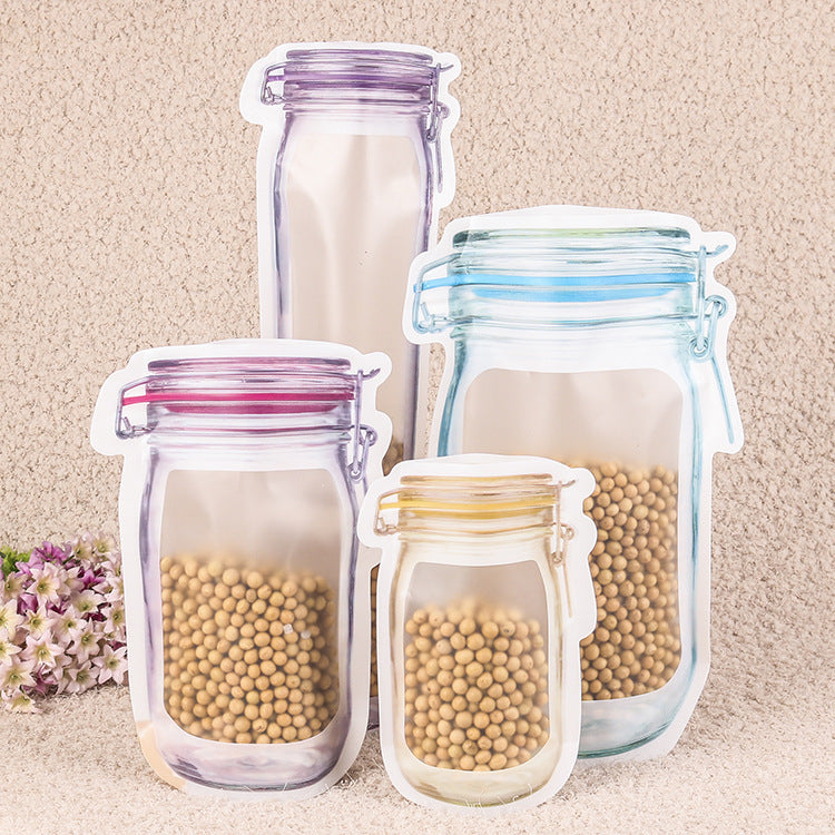 Mason Bottle Ziplock Zak Snacks