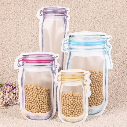 Mason Bottle Ziplock Zak Snacks