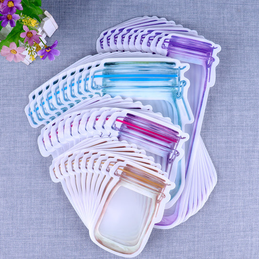 Mason Bottle Ziplock Zak Snacks