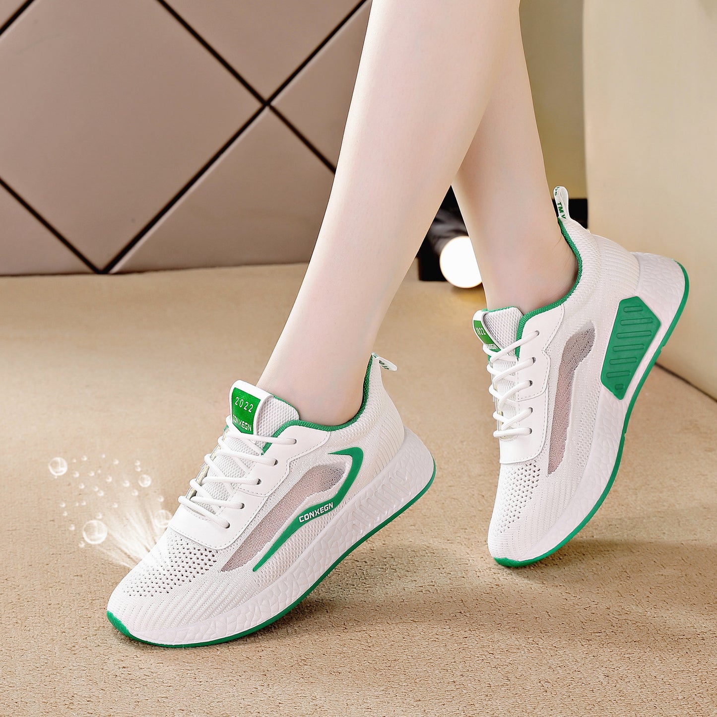 2024 New Style Breathable Fly-woven Fashion Fashionable Comfortable Soft-soled Loafer Sneakers Running Shoes Dancing Lazy Shoes