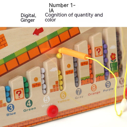 Children's Montessori Early Education Puzzle Mushroom House Digital Cognitive Classification Magnetic Pen Using Organ Walking Maze Counting Chamber