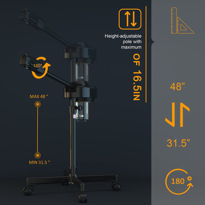 Nieuwe gezichtsschoonheidsspuit Warm en koud Professionele stoommachine Heldere huidreiniging Effen kleur Hydraterende apparatuur 
